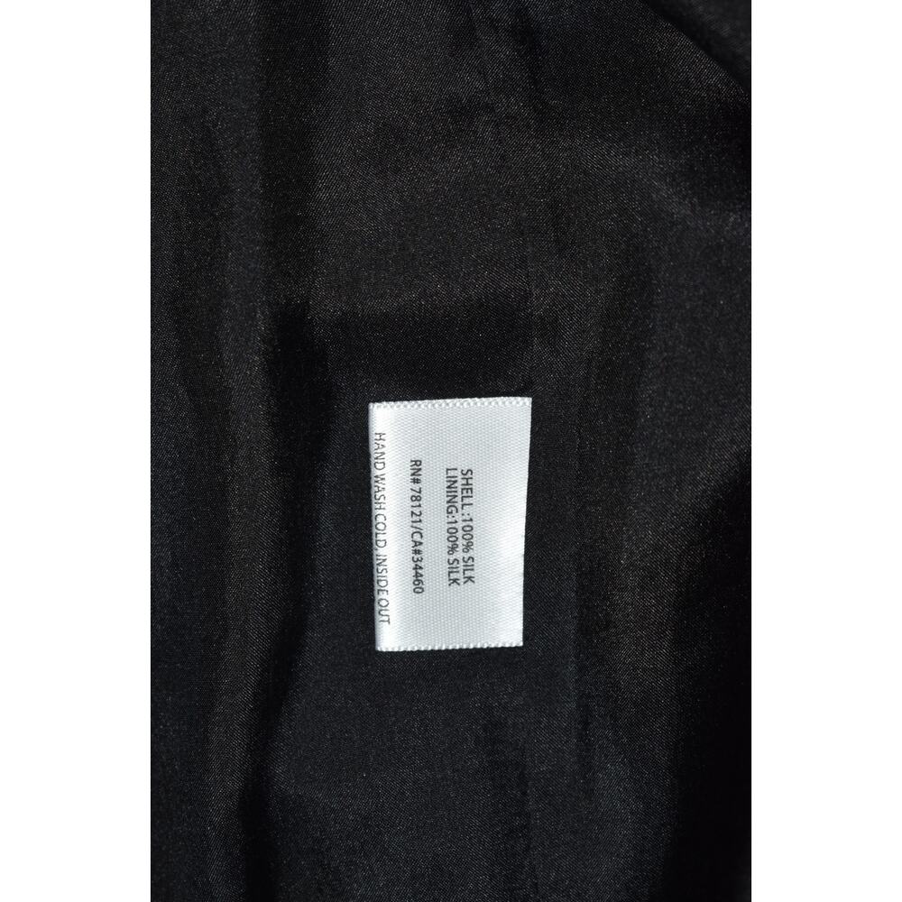 EILEEN FISHER Black Silk Sequin Beaded Short Sleeve Blouse Top Size L - Picture 5 of 5